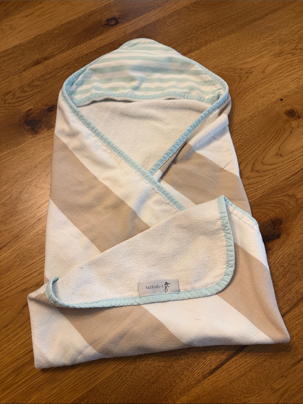 Turkish towel hooded bath towel